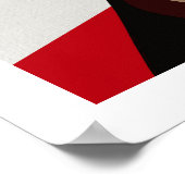 レディーオンレッドカーペットファッションイラストレーション ポスター (角)