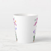 レディーガーデニングの花お母さんの日 カフェラテマグ (正面)