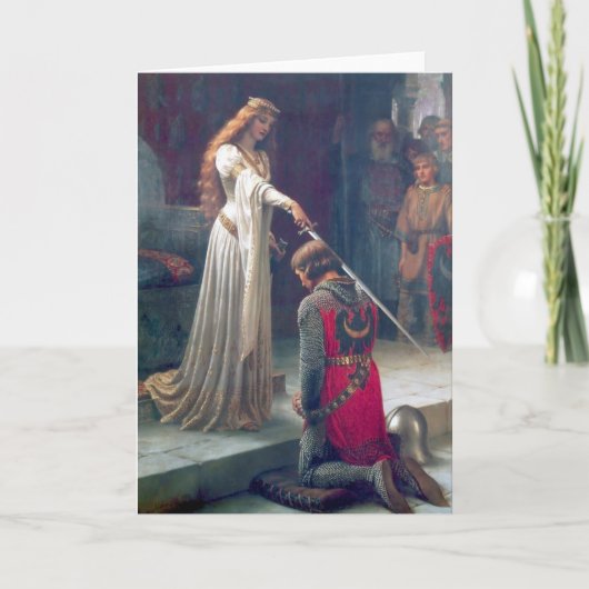 レディークイーンナイトアンティーク絵画ズ カード (正面)