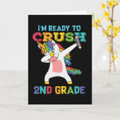 レディークラッシュ2年生バックスクールユニコーンダービング カード (黄色い花)