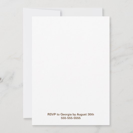 レディーグリーンをテーマにしたゴルフ誕生日 招待状 (裏面)