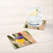 レディーグールディアンフィンチ スクエアペーパーコースター (インサイチュ)