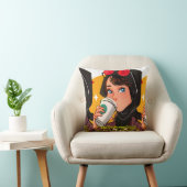 レディーコーヒー引用文 クッション (椅子)