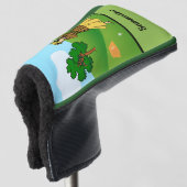 レディーゴルファーがティーオフの準備をする ゴルフヘッドカバー (3/4 正面)