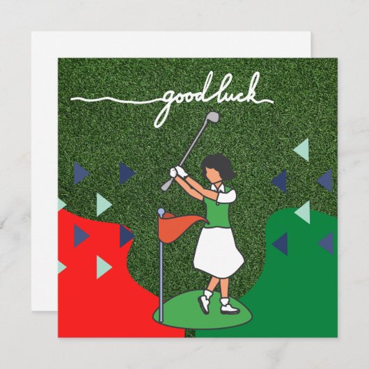 レディーゴルファーにとってゴルフのグリーティングゴルフボールは幸運 (正面/裏面)