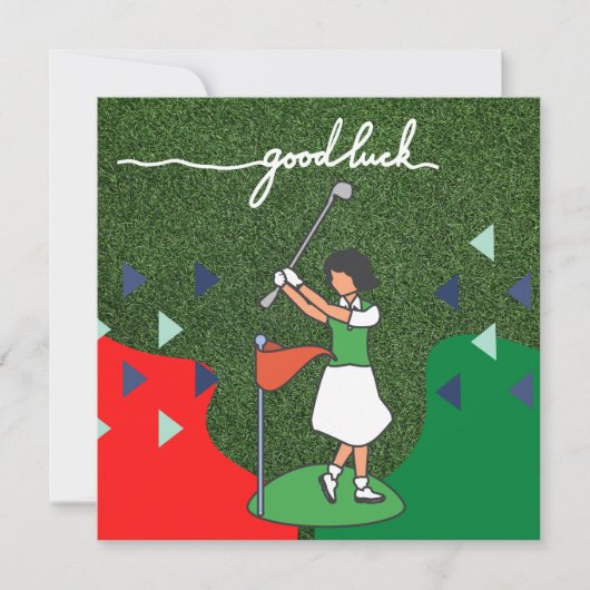 レディーゴルファーにとってゴルフのグリーティングゴルフボールは幸運 (正面)