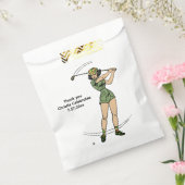 レディーゴルファーのためのウォームアップあなたのテキストのための3行 フェイバーバッグ (封をした状態)