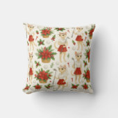 レディーゴルファーのためのゴルファーのクリスマステーマの猫好き クッション (正面)