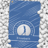 レディーゴルファーのシルエットスポーツパターンシックな青い移動 ゴルフタオル