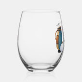 レディーゴルファーはより多くのドライブステムレスワイングラスを持っている ステムなしワイングラス (右)