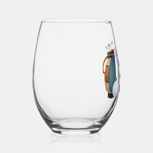 レディーゴルファーはより多くのドライブステムレスワイングラスを持っている ステムなしワイングラス (右)