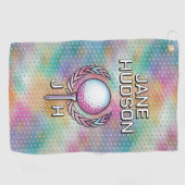 レディーゴルファーカスタムモノグラムタオルデザイン ゴルフタオル (横)