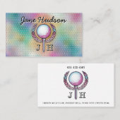 レディーゴルファーカスタムモノグラムデザイン 名刺 (正面/裏面)