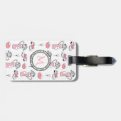 レディーゴルファーパーソナライズされたラゲッジタグ ラゲッジタグ (裏面横)