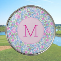 レディーゴルファーピンクブルーフローラカスタムレディース