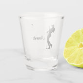 レディーゴルファー個人ガラス ショットグラス (裏面)