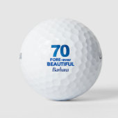 レディーゴルファー贈り物70 - 70th FORE-ever Beautiful ゴルフボール (正面)