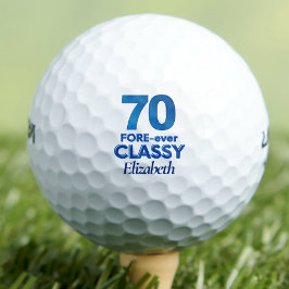 レディーゴルファー贈り物70 - 70th FORE-ever Classy ゴルフボール