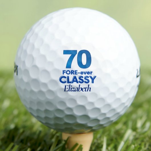 レディーゴルファー贈り物70 - 70th FORE-ever Classy ゴルフボール