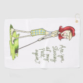 レディーゴルファー ゴルフタオル (横)