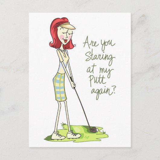 レディーゴルファー ポストカード (正面)