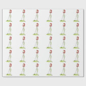 レディーゴルファー ラッピングペーパー (フラット)