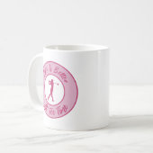 レディーゴルファーTタイムスポーツユーモアおもしろいパンピンク コーヒーマグカップ (正面左)