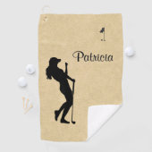 レディーゴルフスポーツデザインレザールック ゴルフタオル (インサイチュ)