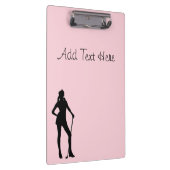 レディーゴルフピンクスポカスタムートのフロントとバック クリップボード (右)