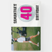 レディーゴルフ誕生日Bashの計画! 横断幕 (縦)