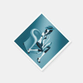 レディーサクソフォニスト – ジャズインスパイアパーティーナプキンス スタンダードカクテルナプキン (角)