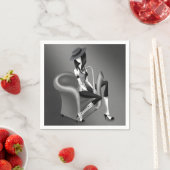 レディーサクソフォニスト – ジャズインスパイアパーティーナプキンス スタンダードカクテルナプキン (インサイチュ)