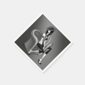 レディーサクソフォニスト – ジャズインスパイアパーティーナプキンス スタンダードカクテルナプキン (角)