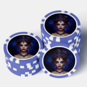 レディーサファイアトランプのポーカーチップ ポーカーチップ (積み重ね)