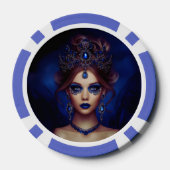 レディーサファイアトランプのポーカーチップ ポーカーチップ (裏面)