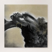 レディーシャイパズルかわいらしアフリカ女性 ジグソーパズル (横)