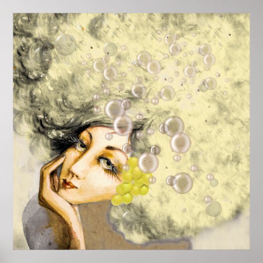 レディーシャンパンアートポスター ポスター (正面)