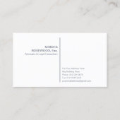 レディージャスティスイラストレーションオン石板グレイ 名刺 (裏面)