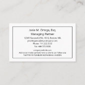 レディージャスティスオンブラック2020 名刺 (裏面)