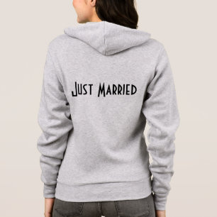 レディースたった今結婚しましたフード付きスウェットシャツ パーカ