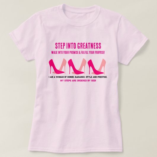 レディースのための信仰ギフトコレクション Tシャツ (デザイン正面)