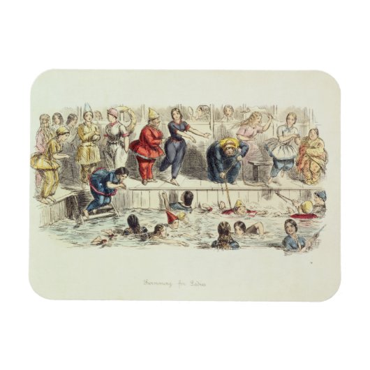レディースのための水泳， 1844年（リトロ） マグネット (横)
