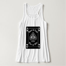 レディースのスペードのエース ブラック プレイイング カード Tシャツ