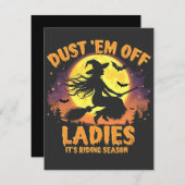 レディースの塵It's Riding Season Halloween 招待状 (正面/裏面)