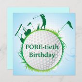 レディースの誕生日招待状 招待状 (正面/裏面)