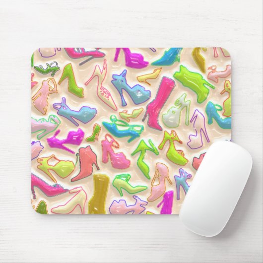 レディースはコラージュに蹄鉄を打ちます マウスパッド (マウス)