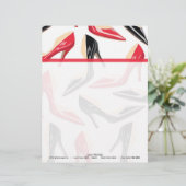 レディースはハイヒールレターヘッド文房具に蹄鉄を打ちます レターヘッド (スタンド正面)