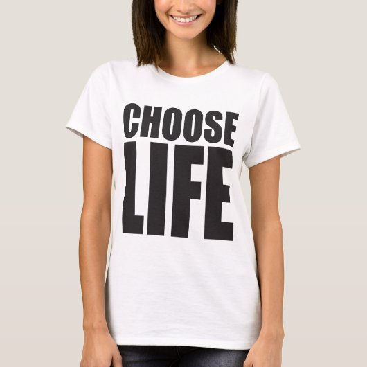 レディースは生命大活字のワイシャツを選びます Tシャツ (正面)