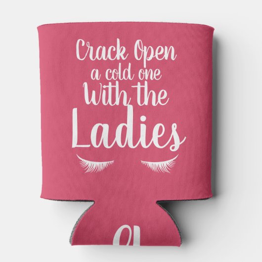 レディースまつげで冷やす |パーソナライズされた | 缶クーラー (裏面)