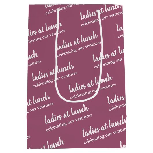 レディースアットランチ – エレガントイベント抱き枕 ミディアムペーパーバッグ (裏面)